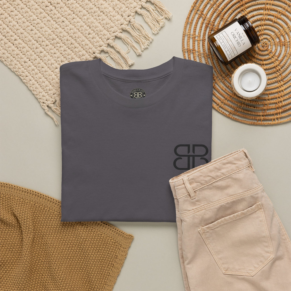 Bombs & Blades Tee — Vintage Helicopter Logo T‑Shirt
