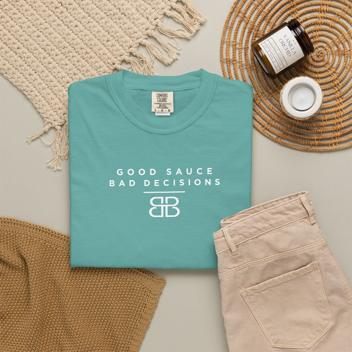 Good Sauce Bad Decisions T-Shirt — Casual Graphic Tee