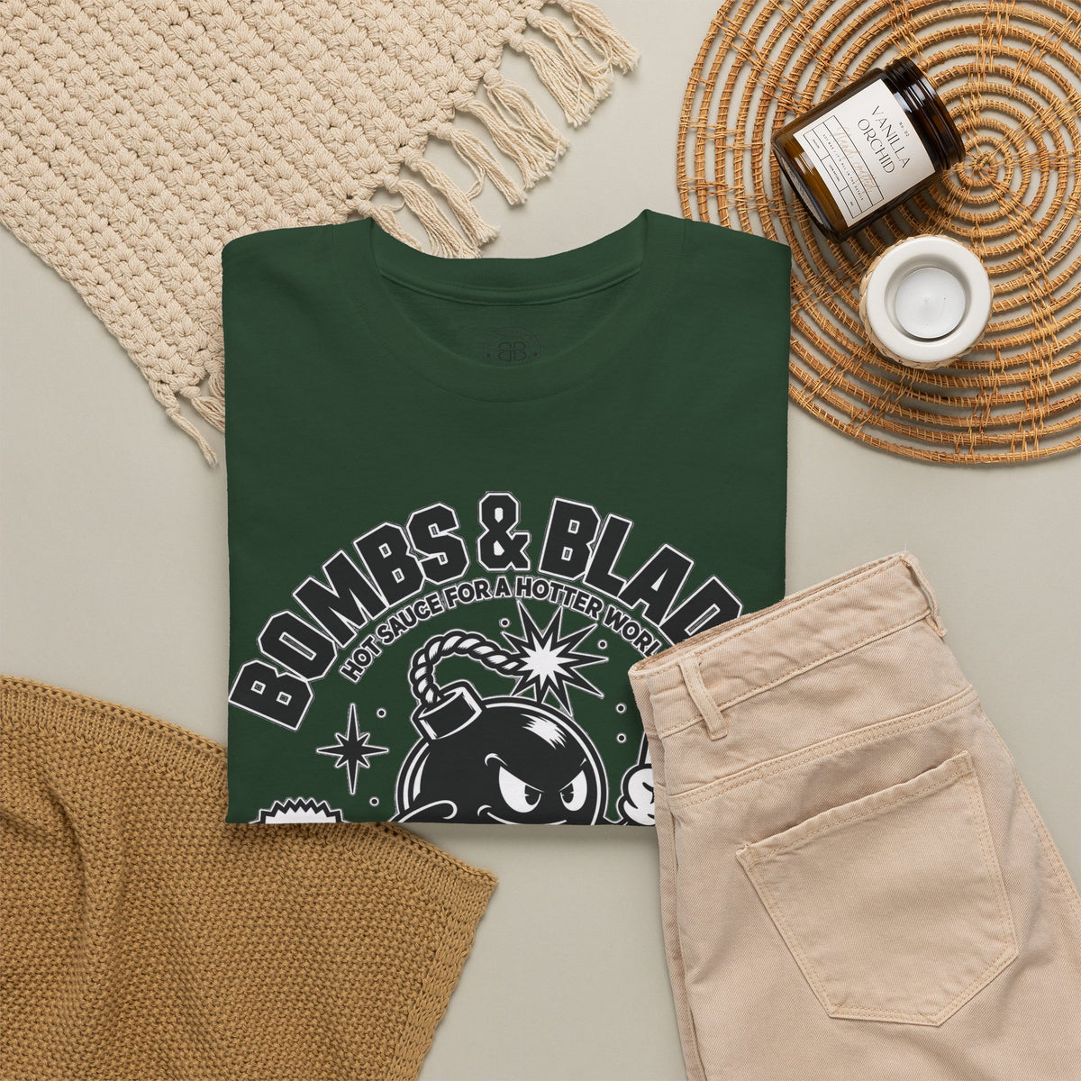 Bombs & Blades Skate Tee — Vintage Bomb Character T‑Shirt