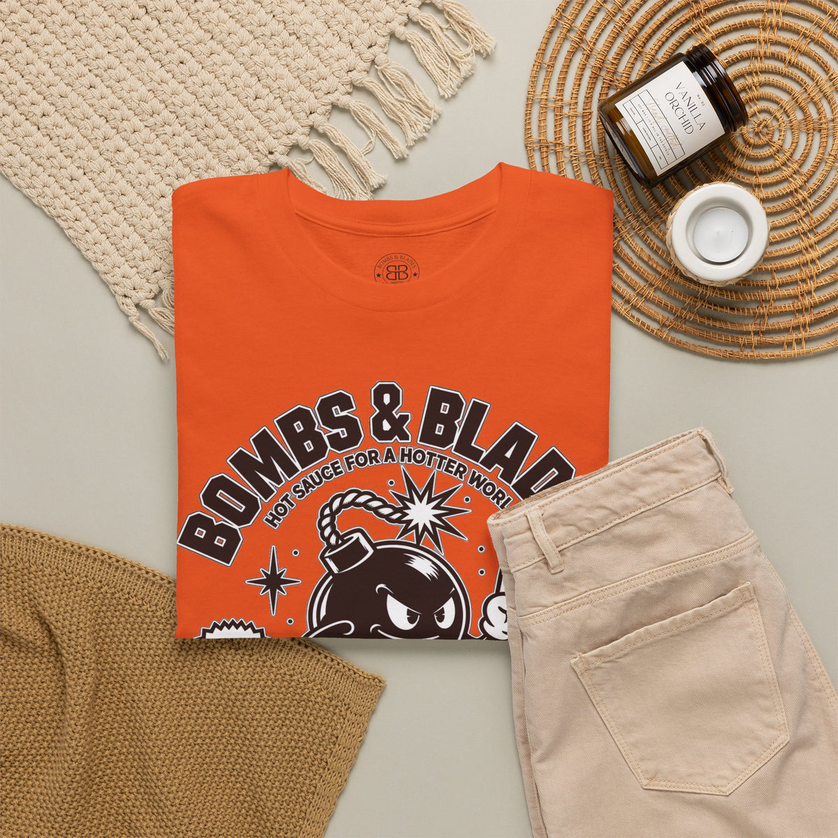 Bombs & Blades Skate Tee — Vintage Bomb Character T‑Shirt