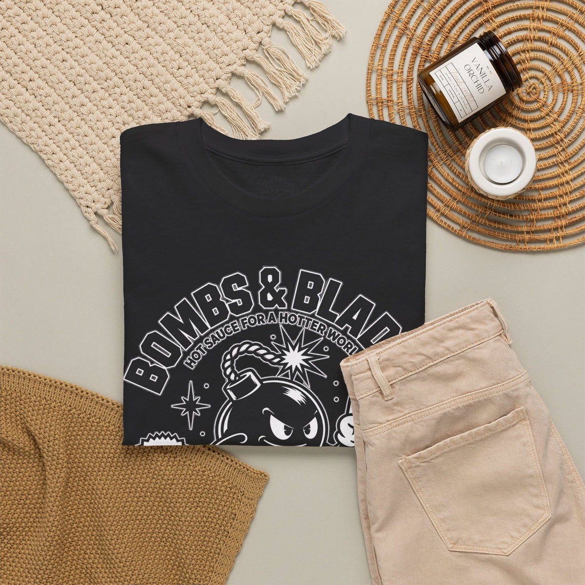 Bombs & Blades Skate Tee — Vintage Bomb Character T‑Shirt