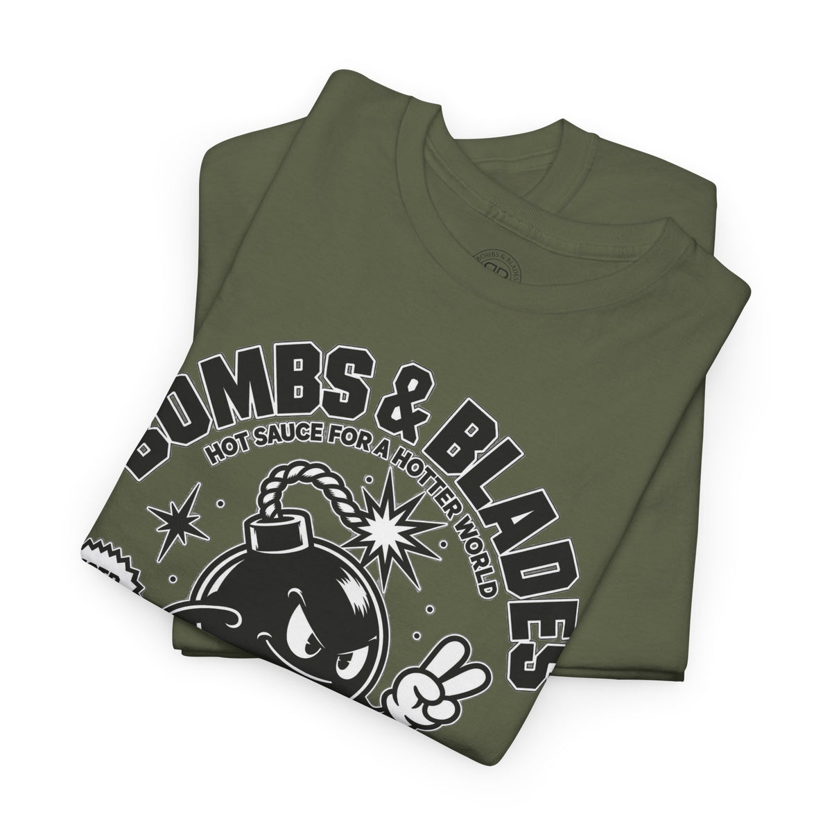 Bombs & Blades Skate Tee — Vintage Bomb Character T‑Shirt