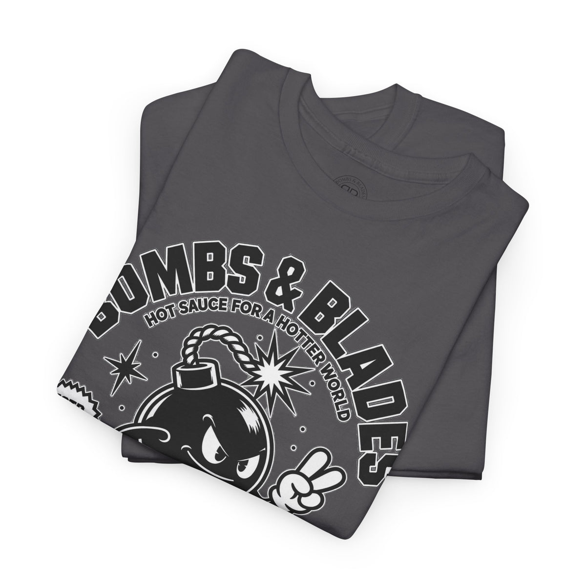 Bombs & Blades Skate Tee — Vintage Bomb Character T‑Shirt