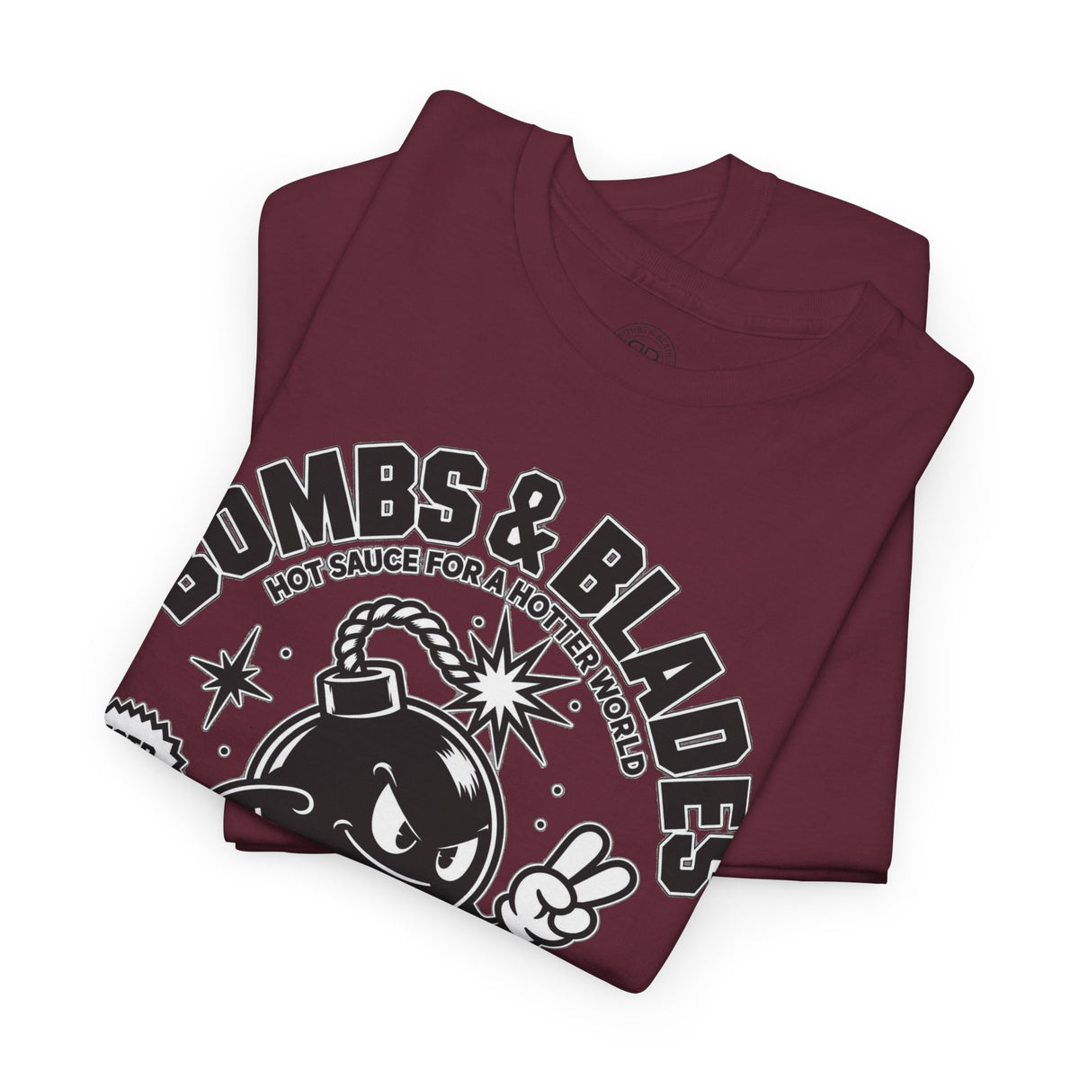 Bombs & Blades Skate Tee — Vintage Bomb Character T‑Shirt