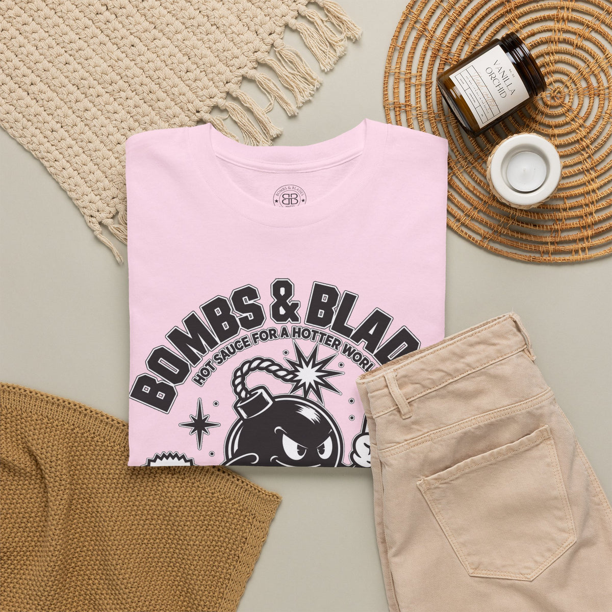 Bombs & Blades Skate Tee — Vintage Bomb Character T‑Shirt