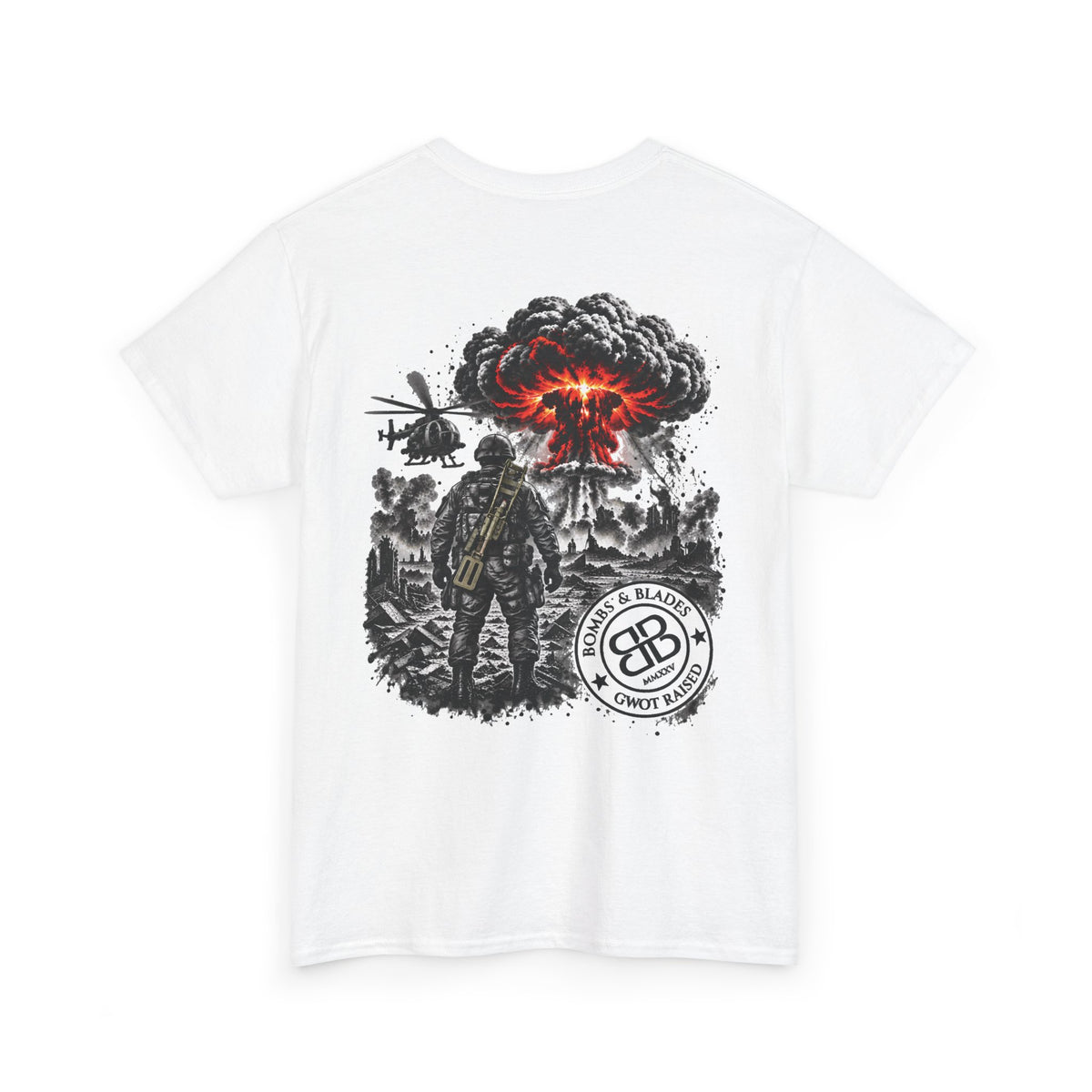 Apocalyptic Soldier T-Shirt — "the valiant never taste of death but once" Graphic Tee