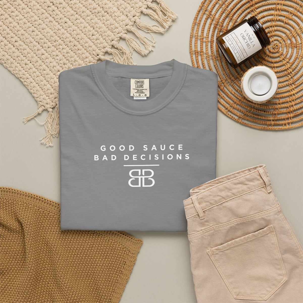 Good Sauce Bad Decisions T-Shirt — Casual Graphic Tee