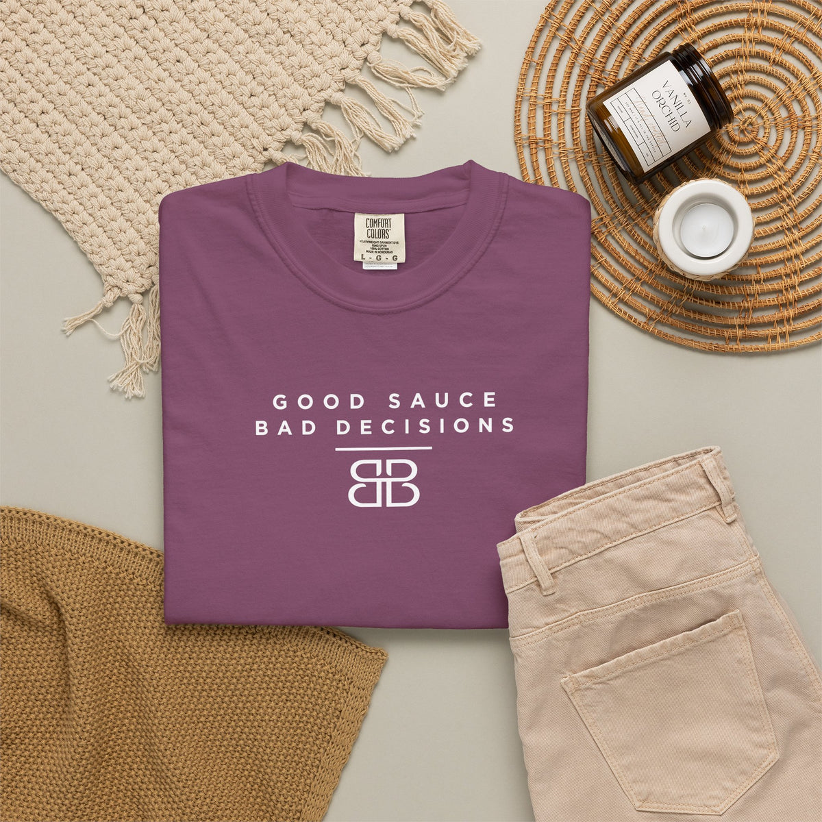 Good Sauce Bad Decisions T-Shirt — Casual Graphic Tee