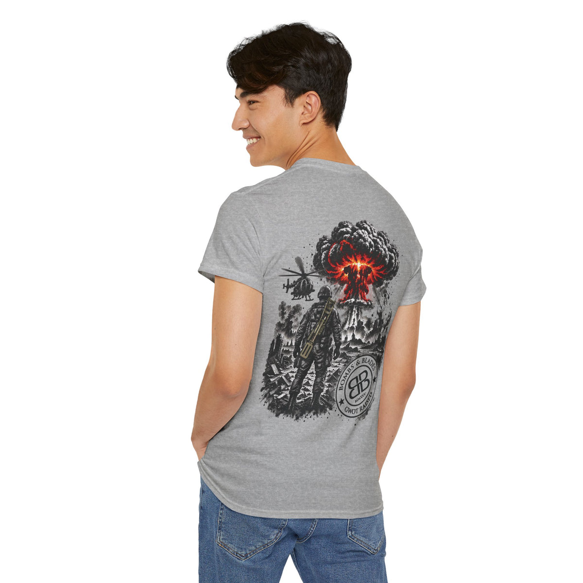 Apocalyptic Soldier T-Shirt — "the valiant never taste of death but once" Graphic Tee