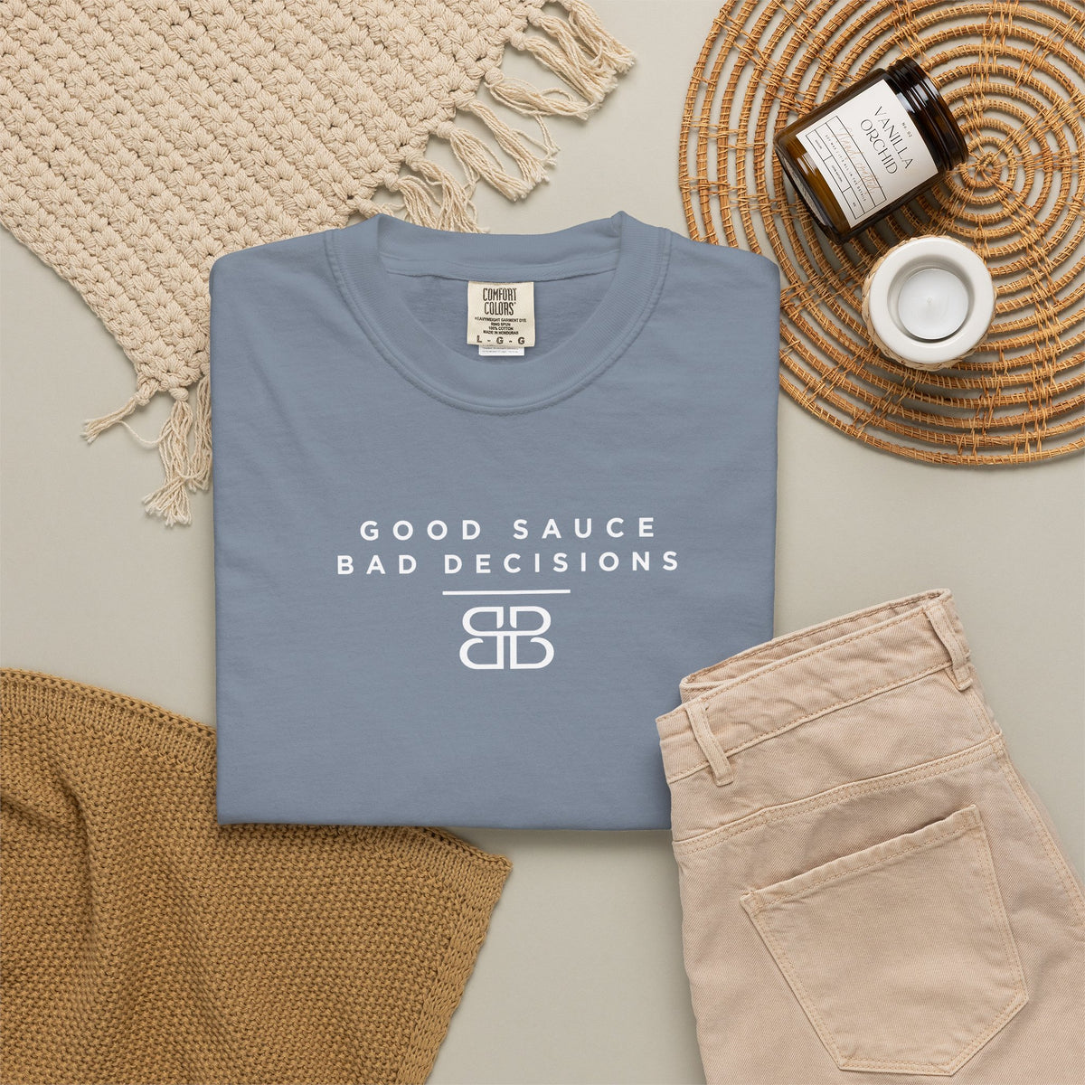 Good Sauce Bad Decisions T-Shirt — Casual Graphic Tee