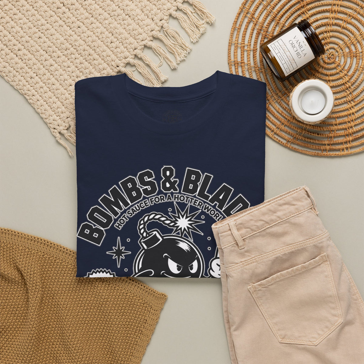 Bombs & Blades Skate Tee — Vintage Bomb Character T‑Shirt