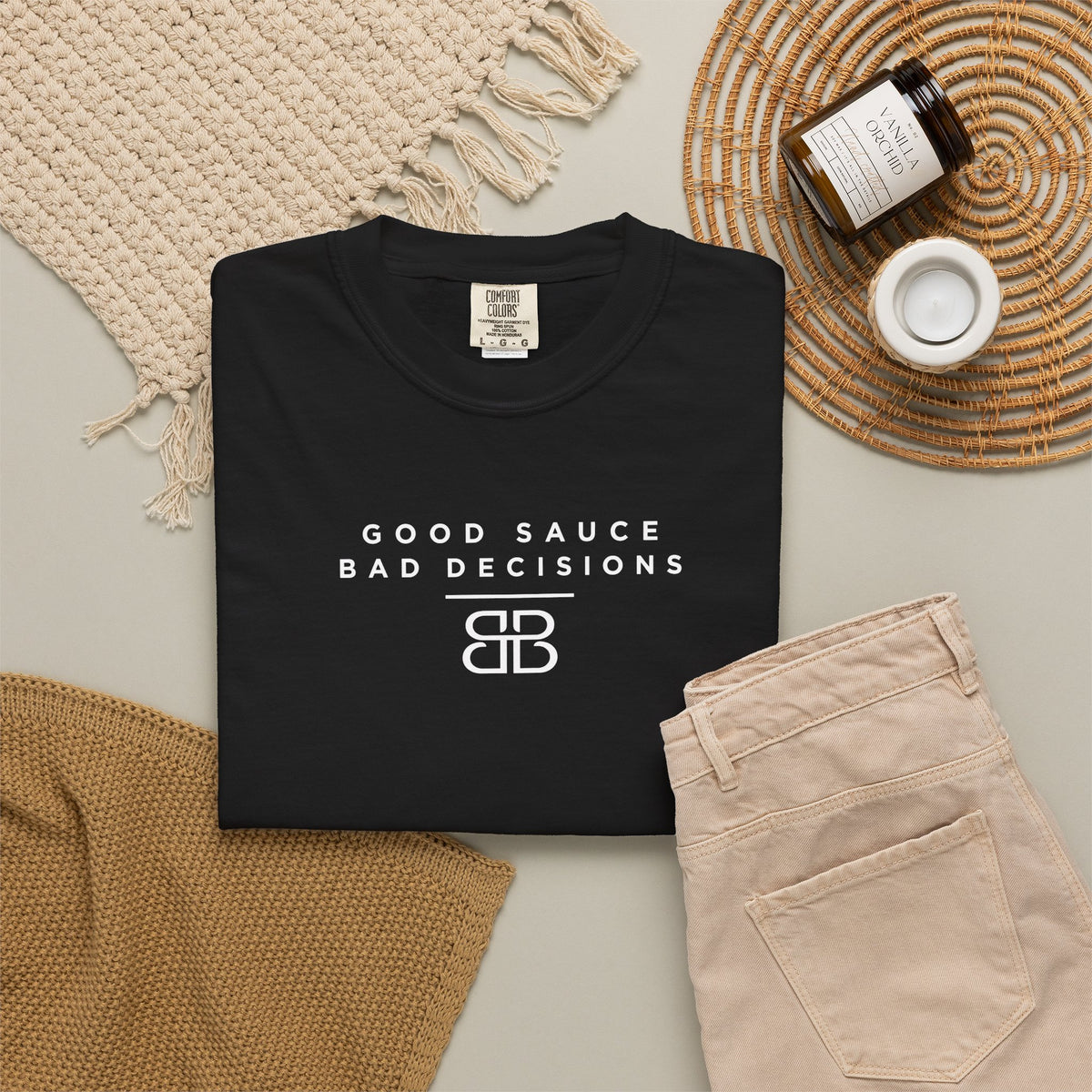 Good Sauce Bad Decisions T-Shirt — Casual Graphic Tee