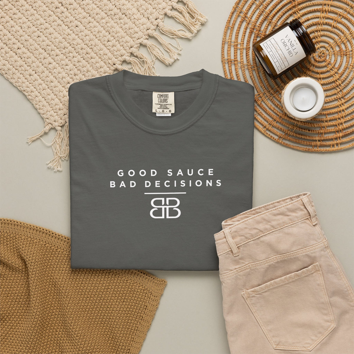 Good Sauce Bad Decisions T-Shirt — Casual Graphic Tee