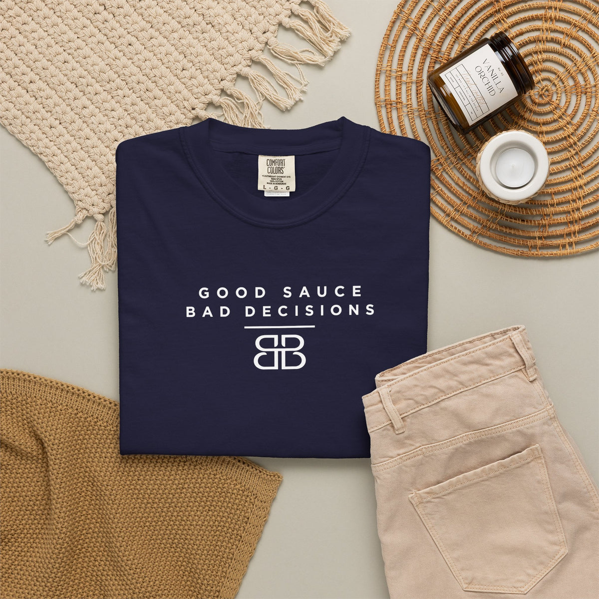 Good Sauce Bad Decisions T-Shirt — Casual Graphic Tee