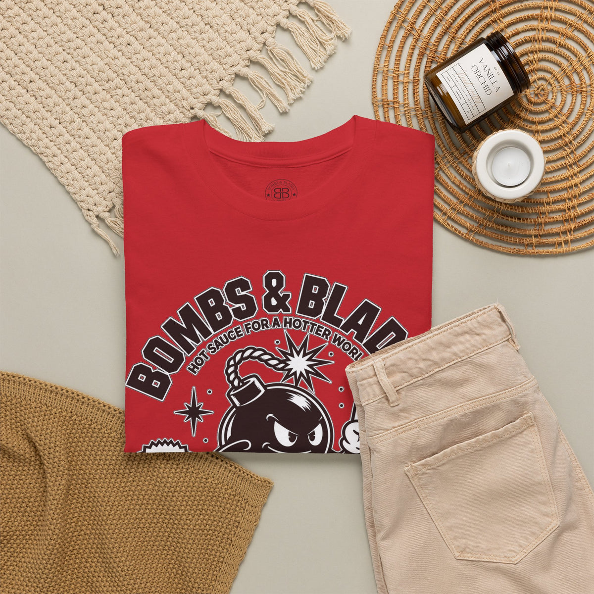 Bombs & Blades Skate Tee — Vintage Bomb Character T‑Shirt