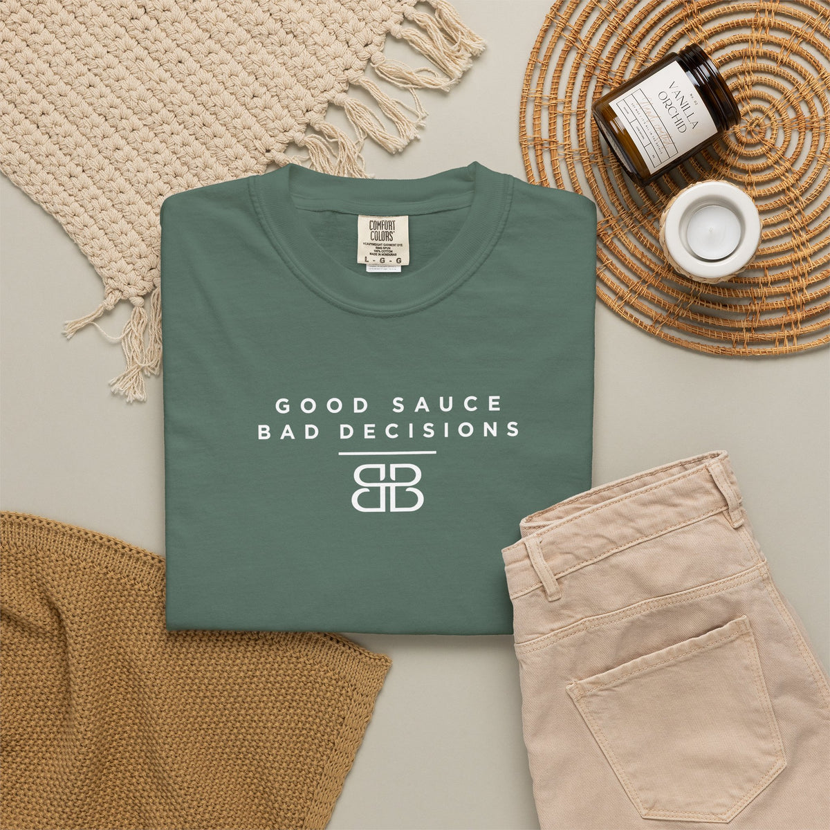Good Sauce Bad Decisions T-Shirt — Casual Graphic Tee