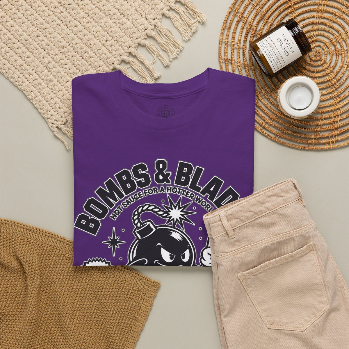 Bombs & Blades Skate Tee — Vintage Bomb Character T‑Shirt