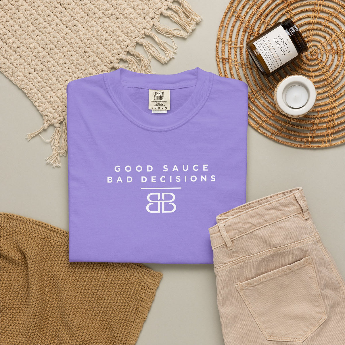 Good Sauce Bad Decisions T-Shirt — Casual Graphic Tee