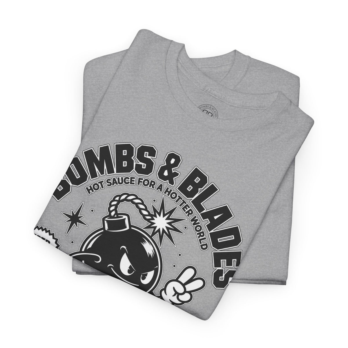 Bombs & Blades Skate Tee — Vintage Bomb Character T‑Shirt