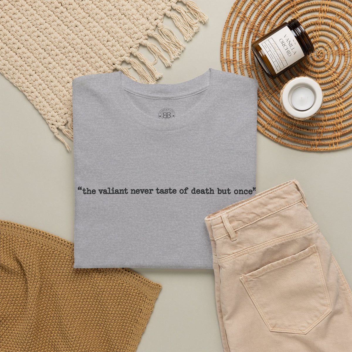 Apocalyptic Soldier T-Shirt — "the valiant never taste of death but once" Graphic Tee
